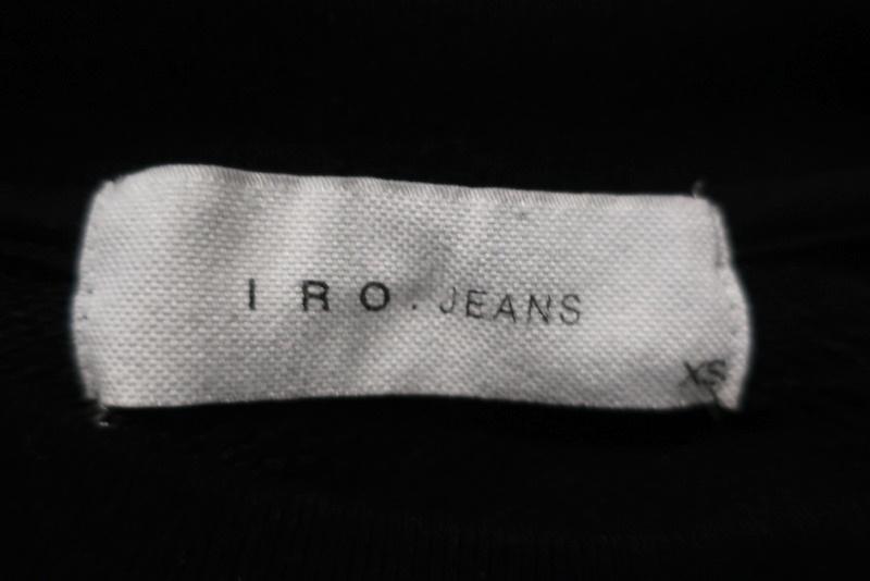 IRO JEANS Sweatshirt Nona Black Destroyed French Terry Size Extra Small available at CelebrityOwned.com img_6