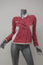 IRO Jacket Aubrey Red Cotton Tweed Size 38 Suede Trim Mesh-Paneled