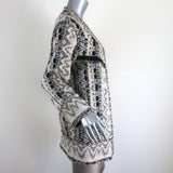 IRO Jacket Rhode Cream/Multicolor Jacquard Tweed Size 34 Open Front available at CelebrityOwned.com img_3