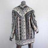 IRO Jacket Rhode Cream/Multicolor Jacquard Tweed Size 34 Open Front available at CelebrityOwned.com img_4