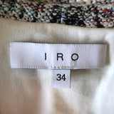 IRO Jacket Rhode Cream/Multicolor Jacquard Tweed Size 34 Open Front available at CelebrityOwned.com img_5