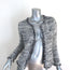 IRO Jacket Unplug Silver/White Metallic Tweed Size 36 Open Front