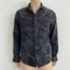 IRO Long Sleeve Shirt Priam Dark Grey Camouflage Wool-Blend Size Extra Small