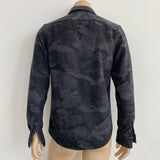 IRO Long Sleeve Shirt Priam Dark Grey Camouflage Wool-Blend Size Extra Small available at CelebrityOwned.com img_3