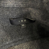 IRO Long Sleeve Shirt Priam Dark Grey Camouflage Wool-Blend Size Extra Small available at CelebrityOwned.com img_4