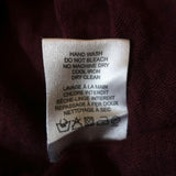 IRO Marvina Long Sleeve Tee Burgundy Distressed Linen Top Size Extra Small available at CelebrityOwned.com img_7