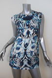 IRO Micro Mini Dress Deinia Blue Abstract Print Size 36 Sleeveless Cutout-Back available at CelebrityOwned.com img_2