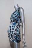 IRO Micro Mini Dress Deinia Blue Abstract Print Size 36 Sleeveless Cutout-Back available at CelebrityOwned.com img_4