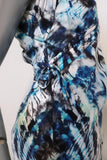 IRO Micro Mini Dress Deinia Blue Abstract Print Size 36 Sleeveless Cutout-Back available at CelebrityOwned.com img_6