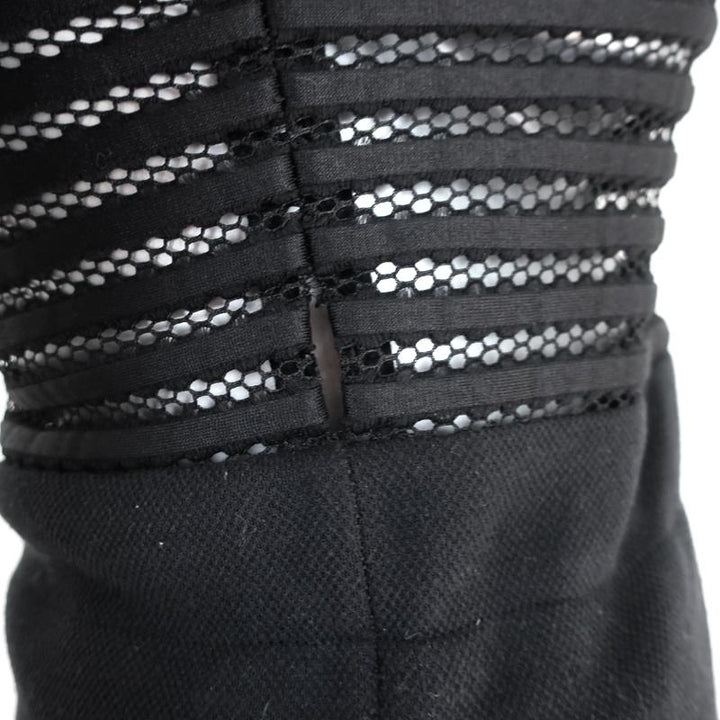 IRO Mini Dress Hailee Black Mesh &amp; Cotton Pique Size 36 Sleeveless Racerback available at CelebrityOwned.com img_6