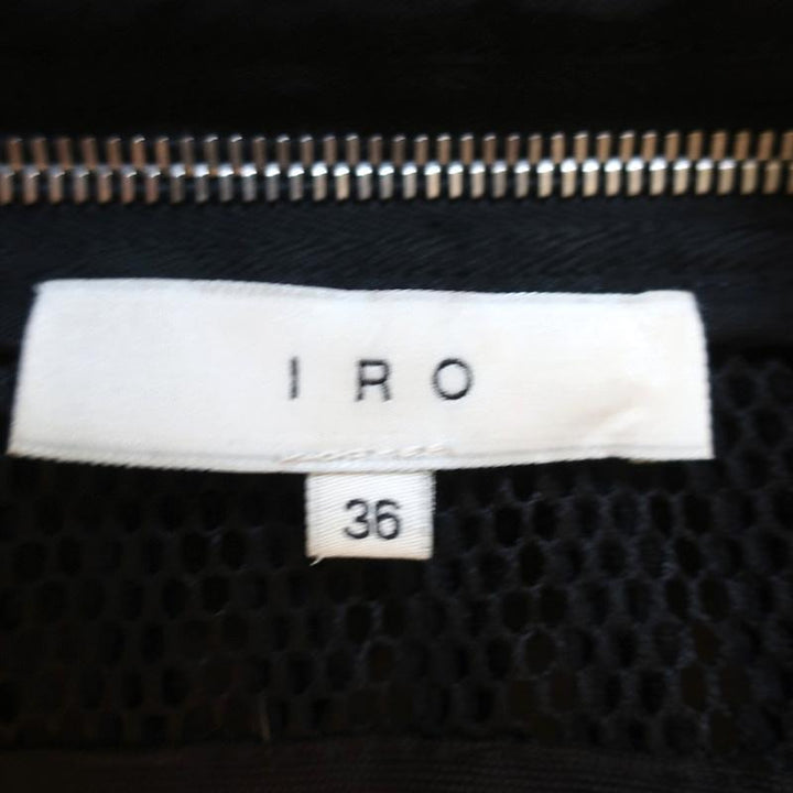 IRO Mini Dress Hailee Black Mesh &amp; Cotton Pique Size 36 Sleeveless Racerback available at CelebrityOwned.com img_8