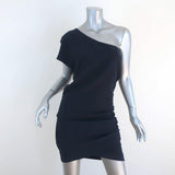 IRO One Shoulder Mini Dress Davov Navy Ruched Crepe Size 38 NEW available at CelebrityOwned.com img_1