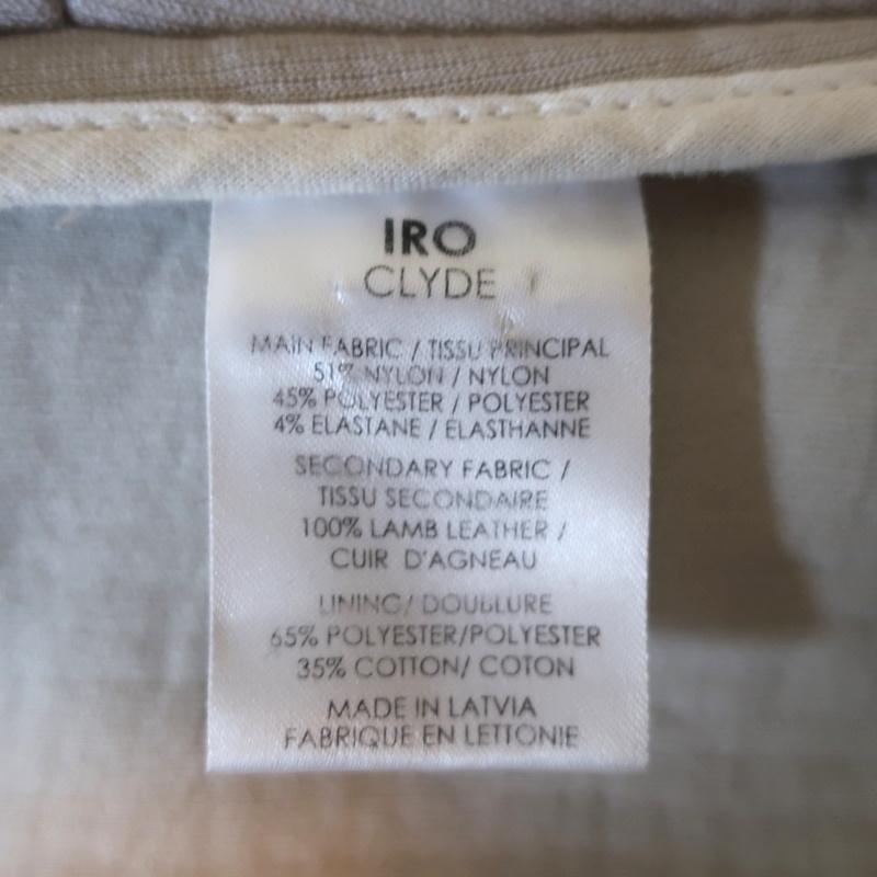 IRO Peplum Jacket Clyde Light Gray Stretch &amp; White Leather Size 36 available at CelebrityOwned.com img_9