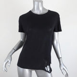 IRO Poppy Tee Black Distressed Linen Size Small Short Sleeve Top available at CelebrityOwned.com img_1