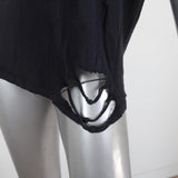IRO Poppy Tee Black Distressed Linen Size Small Short Sleeve Top available at CelebrityOwned.com img_3