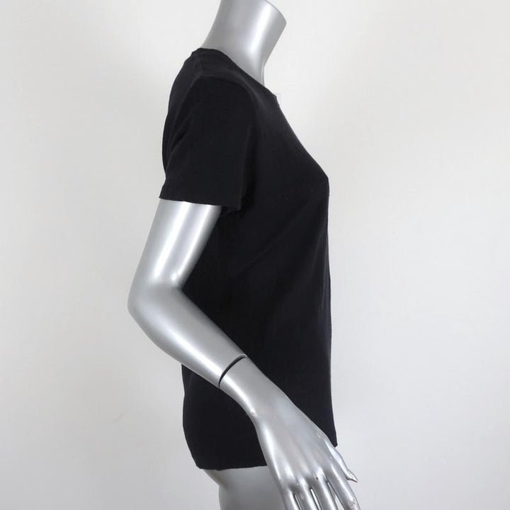IRO Poppy Tee Black Distressed Linen Size Small Short Sleeve Top available at CelebrityOwned.com img_4