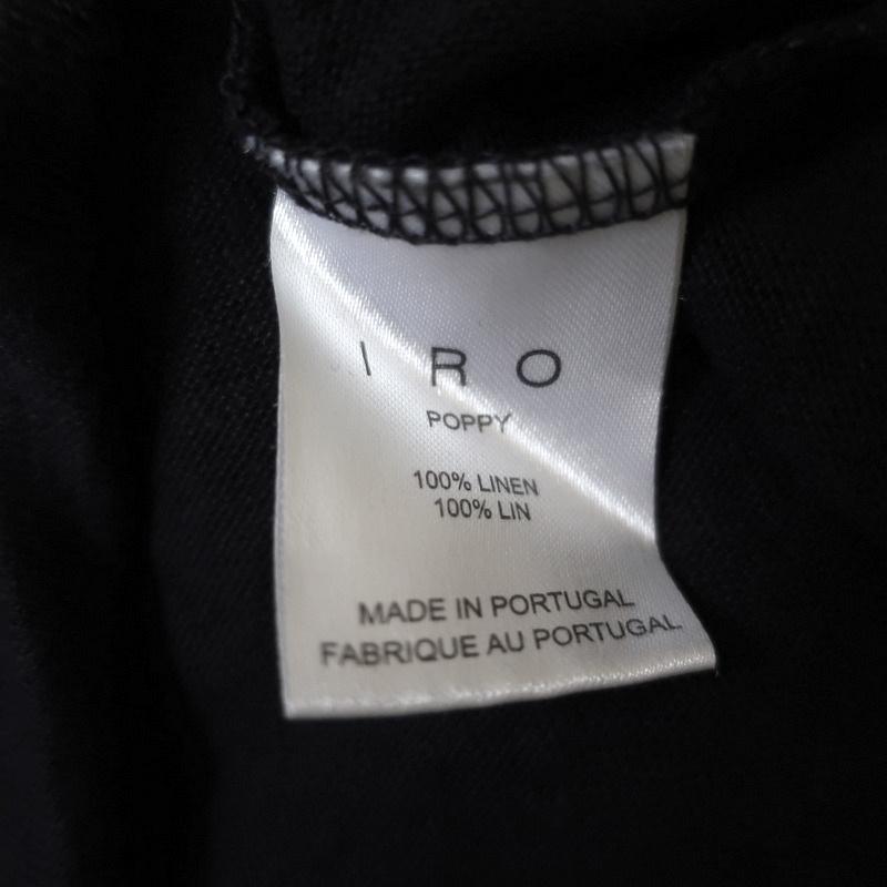 IRO Poppy Tee Black Distressed Linen Size Small Short Sleeve Top available at CelebrityOwned.com img_7
