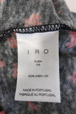 IRO Tee Fusia Black/Red Floral Print Linen Size Medium Cap Sleeve Top available at CelebrityOwned.com img_9
