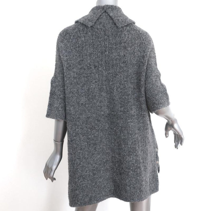 Inhabit Cowl Neck Sweater Gray Wool Boucle Knit Size Petite Half-Sleeve Pullover-img_[image_position} from CelebrityOwned.com