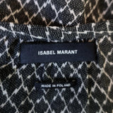 Isabel Marant Blouse Black Printed Silk Chiffon Size 34 Long Sleeve Top available at CelebrityOwned.com img_7