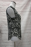 Isabel Marant Blouse Moss White/Black Leopard Print Silk Size 38 Sleeveless Top available at CelebrityOwned.com img_2