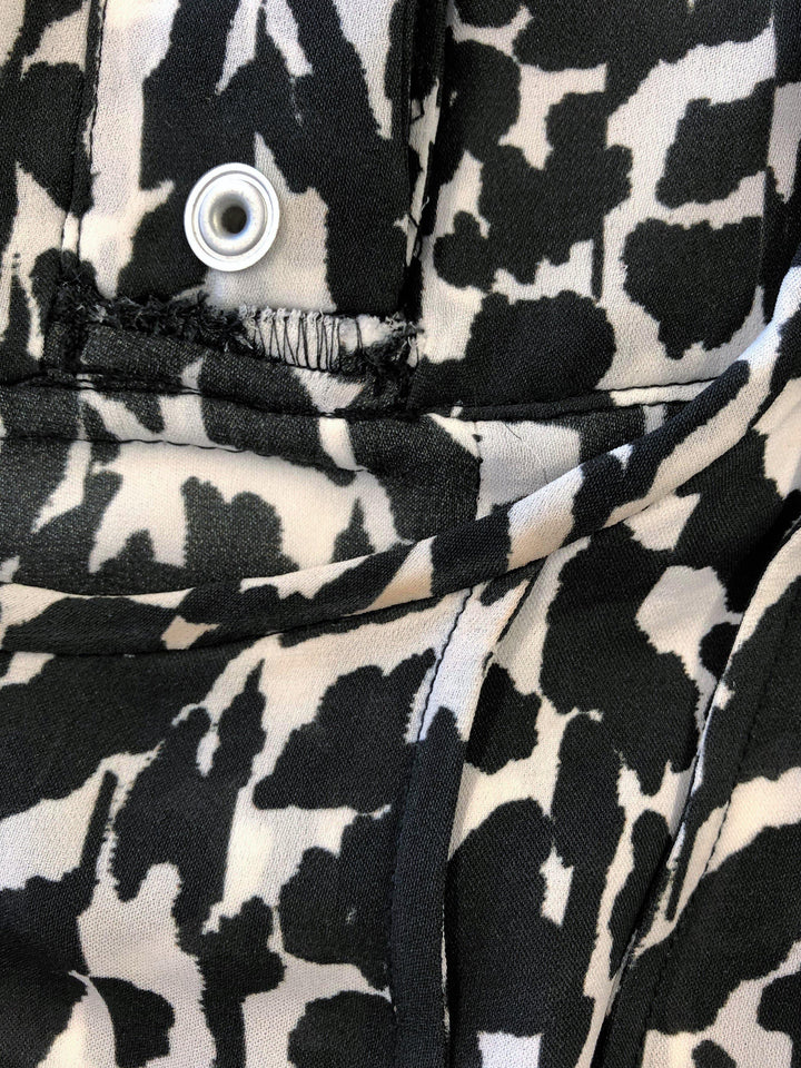 Isabel Marant Blouse Moss White/Black Leopard Print Silk Size 38 Sleeveless Top available at CelebrityOwned.com img_3