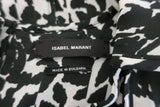 Isabel Marant Blouse Moss White/Black Leopard Print Silk Size 38 Sleeveless Top available at CelebrityOwned.com img_6