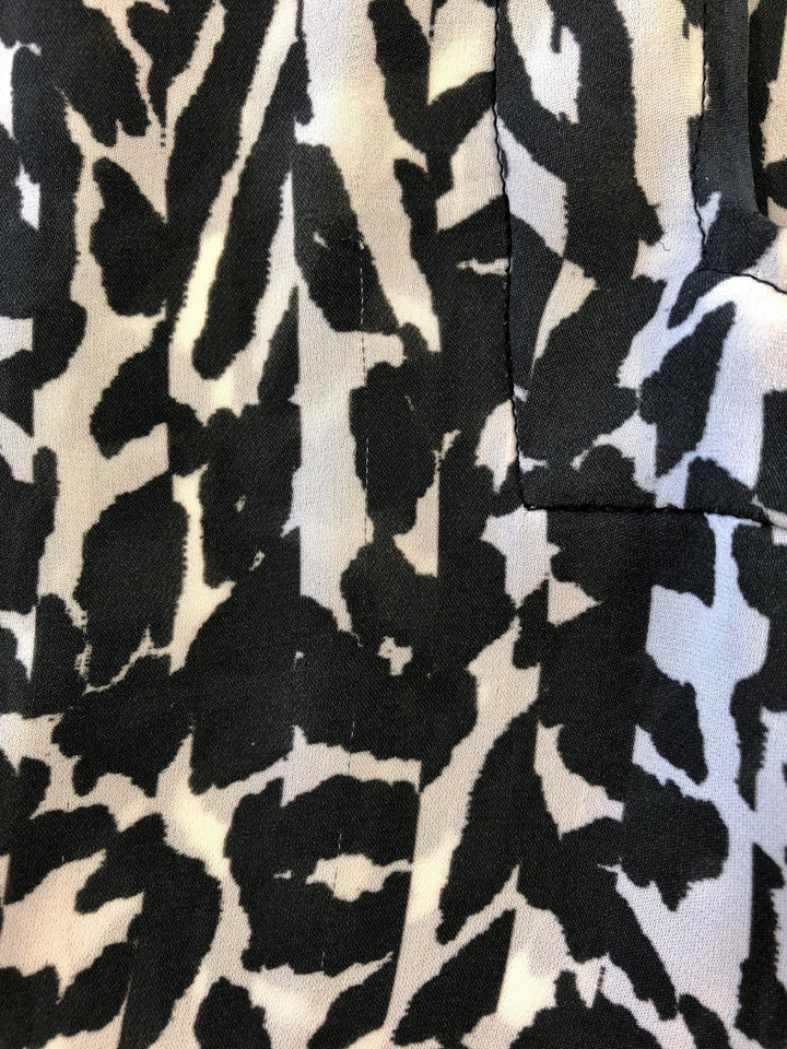 Isabel Marant Blouse Moss White/Black Leopard Print Silk Size 38 Sleeveless Top available at CelebrityOwned.com img_8