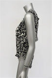 Isabel Marant Blouse Moss White/Black Leopard Print Silk Size 42 Sleeveless Top available at CelebrityOwned.com img_4