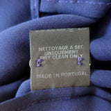 Isabel Marant Blouse Navy Silk Size 36 Long Sleeve Covered Placket Top available at CelebrityOwned.com img_10