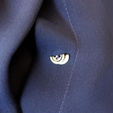 Isabel Marant Blouse Navy Silk Size 36 Long Sleeve Covered Placket Top available at CelebrityOwned.com img_7