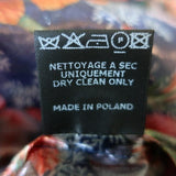 Isabel Marant Blouse Navy/Multi Ruched Floral Print Lame Size 36 V-Neck Top available at CelebrityOwned.com img_9