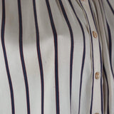 Isabel Marant Blouse Olda Ecru Striped Satin Size 36 Long Sleeve Top available at CelebrityOwned.com img_2