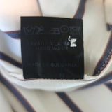 Isabel Marant Blouse Olda Ecru Striped Satin Size 36 Long Sleeve Top available at CelebrityOwned.com img_8