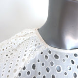Isabel Marant Blouse Vlady White Eyelet-Embroidered Cotton Size 38 Ruffle Top available at CelebrityOwned.com img_2