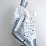 Isabel Marant Blouse Vlady White Eyelet-Embroidered Cotton Size 38 Ruffle Top available at CelebrityOwned.com img_4