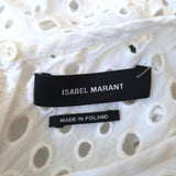 Isabel Marant Blouse Vlady White Eyelet-Embroidered Cotton Size 38 Ruffle Top available at CelebrityOwned.com img_6