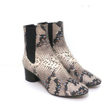 Isabel Marant Chelsea Boots Danelya Cream Snakeskin Print Leather Size 39 available at CelebrityOwned.com img_1