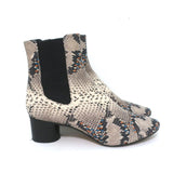 Isabel Marant Chelsea Boots Danelya Cream Snakeskin Print Leather Size 39 available at CelebrityOwned.com img_2