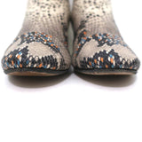 Isabel Marant Chelsea Boots Danelya Cream Snakeskin Print Leather Size 39 available at CelebrityOwned.com img_4