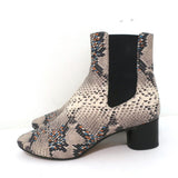 Isabel Marant Chelsea Boots Danelya Cream Snakeskin Print Leather Size 39 available at CelebrityOwned.com img_5