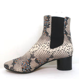 Isabel Marant Chelsea Boots Danelya Cream Snakeskin Print Leather Size 39 available at CelebrityOwned.com img_6