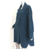 Isabel Marant Dress Teal Silk Size 1 Long Sleeve Buckle-Neck-img_[image_position} from CelebrityOwned.com