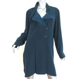 Isabel Marant Dress Teal Silk Size 1 Long Sleeve Buckle-Neck-img_[image_position} from CelebrityOwned.com
