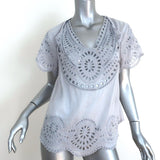 Isabel Marant Etoile Blouse Arthel Light Blue Broderie Anglaise Top Size 0 available at CelebrityOwned.com img_1