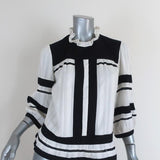 Isabel Marant Etoile Blouse Ritz Black & White Cotton Size 40 Ruffle-Trim Top available at CelebrityOwned.com img_1