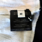 Isabel Marant Etoile Blouse Ritz Black & White Cotton Size 40 Ruffle-Trim Top available at CelebrityOwned.com img_8