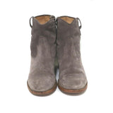 Isabel Marant Etoile Crisi Ankle Boots Gray Suede Size 38 Hidden-Wedge Booties available at CelebrityOwned.com img_4