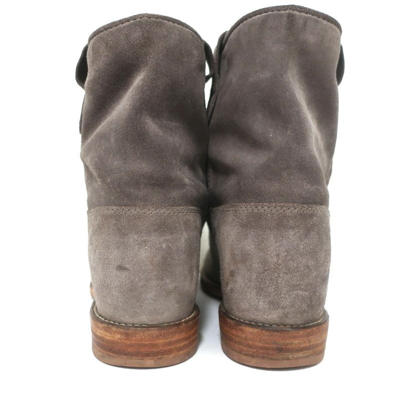 Isabel Marant Etoile Crisi Ankle Boots Gray Suede Size 38 Hidden-Wedge ...