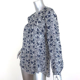 Isabel Marant Etoile Cutout Blouse Presley Blue Floral Print Chiffon Size 38 available at CelebrityOwned.com img_3